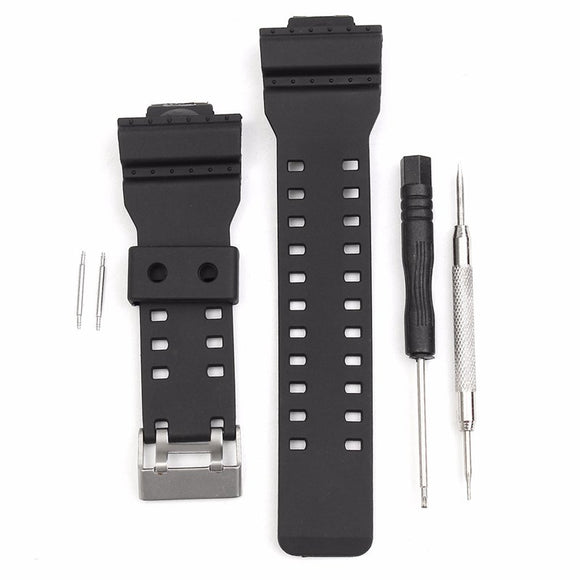 Watch Strap Band With Pins Fits For Casio G Shock 16mm GA-100 G-8900 GW-8900