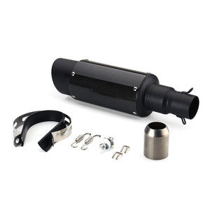 38-51mm Carbon Fiber Exhaust Muffler Pipe with Silencer For Motorcycle Street Sport Bike