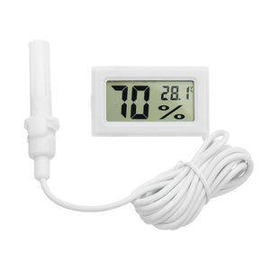 3Pcs Mini LCD Digital Thermometer Hygrometer Fridge Freezer Temperature Humidity Meter White Egg Inc