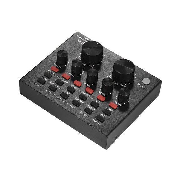 External Audio Mixer Sound Card USB Interface with 6 Sound Modes Multiple Sound Effects