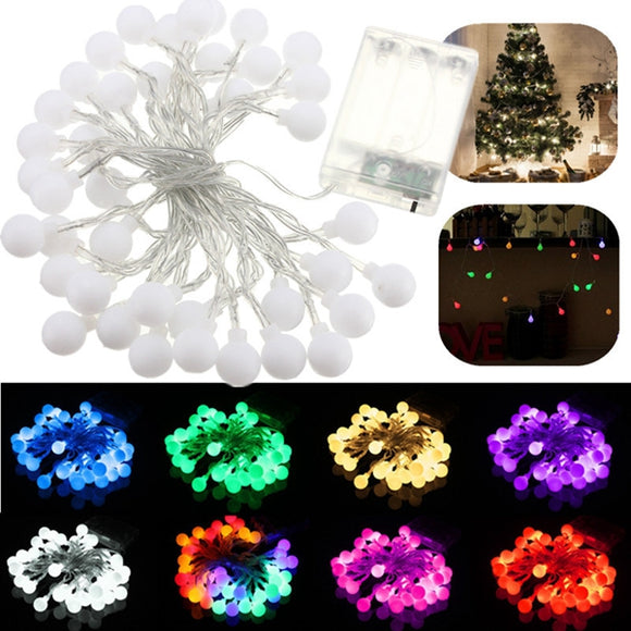 4M 40 LED Battery Powered Colorful Ball Fairy String Light Wedding Party Decor