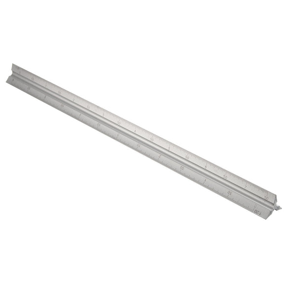12 Inch 30cm Aluminium Tri Scale Metal Ruler Architect Engineers Technical Rule