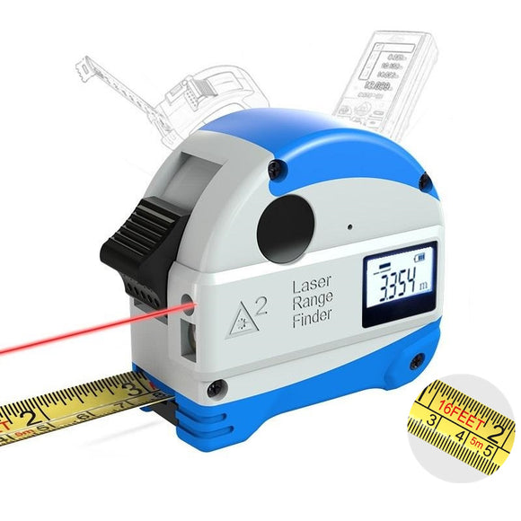 40M Laser Rangefinder + 5M Anti-fall Steel Tape Metric and Inch Tape measure High Precision Distance Meter