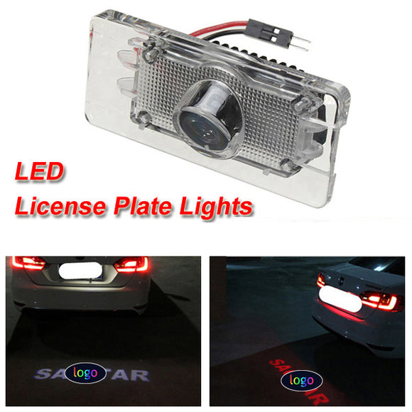 LED Laser Car License Number Plate Light Shadow Logo Projector Light for VW SAGITAR