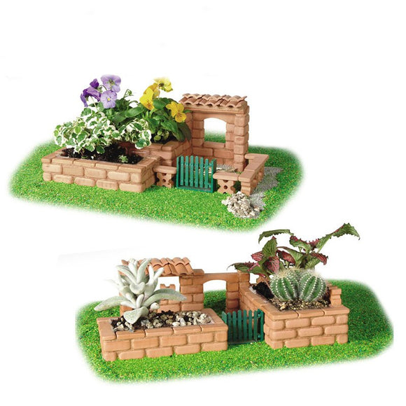 Wisdom Built DIY Model Building Garden Lifelike Bricks Construction Building A House Beach Toy