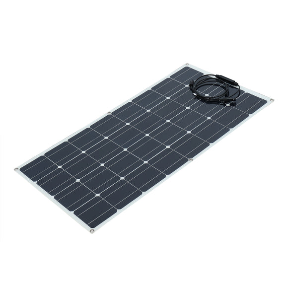 100W 12V Class A Sunpower Monocrystalline Flexible Solar Panel Front Junction Box