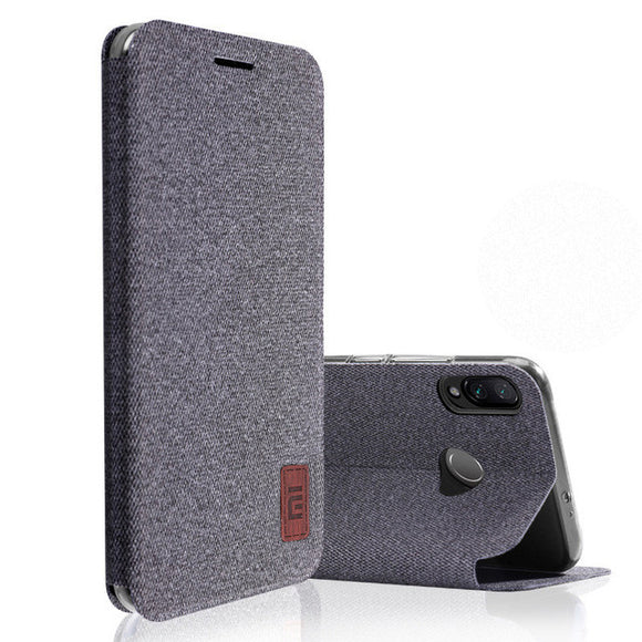 Bakeey Flip Shockproof Fabric Soft Silicone Edge Full Body Protective Case For Xiaomi Mi9 SE