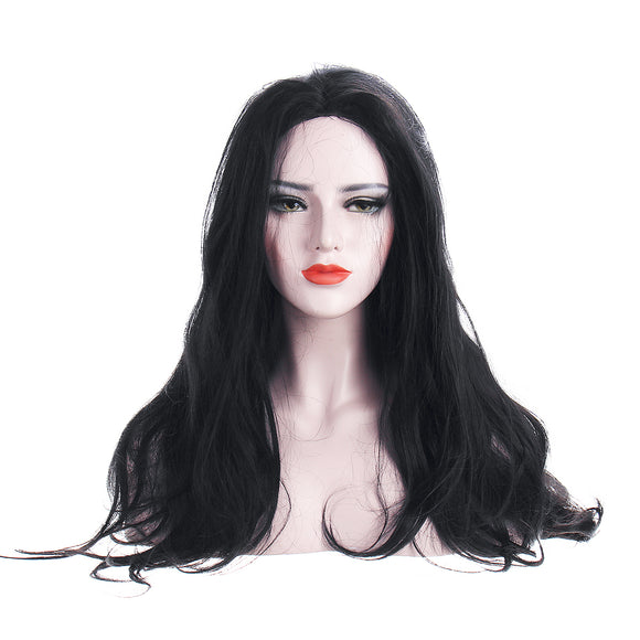 Glueless Lace Front Full Wig 24 Women Lady Body Wave Wavy Wig With Black Hair