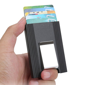 IPRee Aluminum Alloy Card Holder Credit Card Case ID Card Box Metal Wallet Clip Business Travel