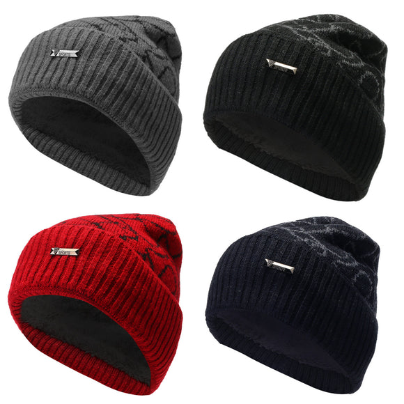 Fashion Men Camping Hat Winter Beanie Baggy Warm Wool Fleece Ski Cap