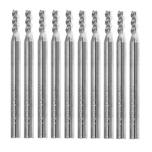 Drillpro 10pcs 3mm HRC58 3 Flutes End Mill Cutter Tungsten Carbide CNC Milling Cutter Tool for Aluminum