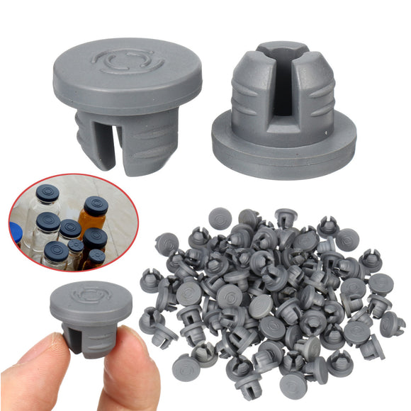 100Pcs Rubber Stoppers Self Healing Injection Ports Inoculation For 20mm Opening Tools Kit