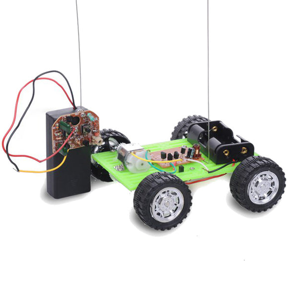 DIY Two-way Remote Control NO.14 Green Car Kit Assembling Model Toy Robot