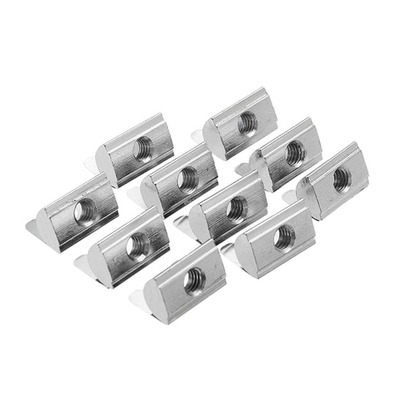 Machifit 10pcs 3030 M6 Shrapnel Nut Block Elastic Nut EU Standard for 3030 Aluminum Profile