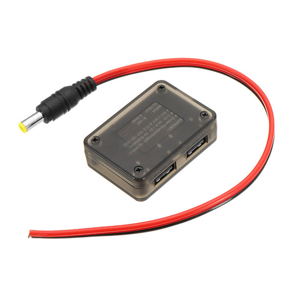 DC 9V 12V To 5V4A Step Down Module Dual USB Charger Compatible For iPhone Android Phones With Case