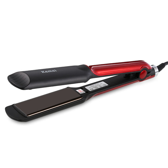 Kemei Wet Dry Ceramic Hair Straightener Electric Straightening Irons Flat Iron Hair Styling Tool Fast Heating