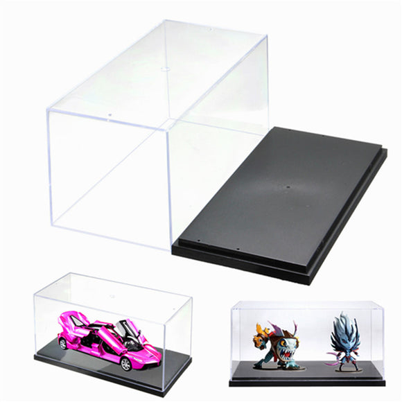 Clear Acrylic Plastic Display Box Case Protector Toys Dustproof Big Size 26cm