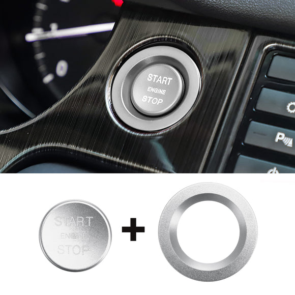 Car Start Button Carbon Engine Switch Cover Interior Moulding for Land Rover Discovery Sport 2015-2018