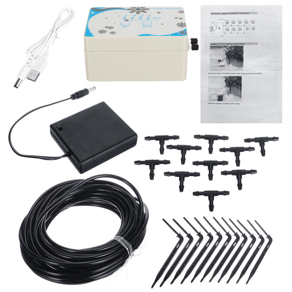 Micro Irrigation Controller Auto/Manual Timer Self Plant Watering Garden System
