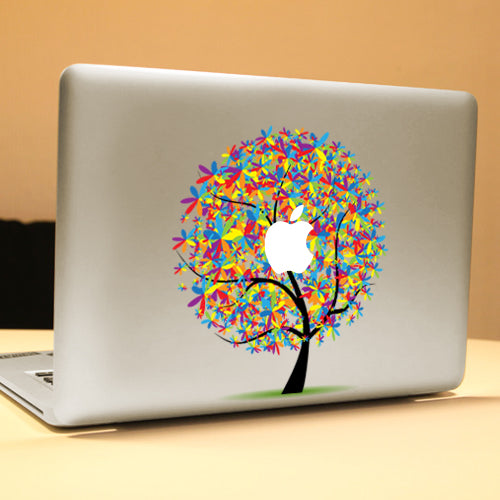 PAG Apple Tree Decorative Laptop Decal Removable Bubble Free Self-adhesive Partial Color Skin Sticke