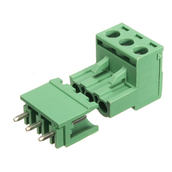 2EDG 5.08mm Pitch 3Pin Plug-in Screw PCB Terminal Block Connector Right Angle