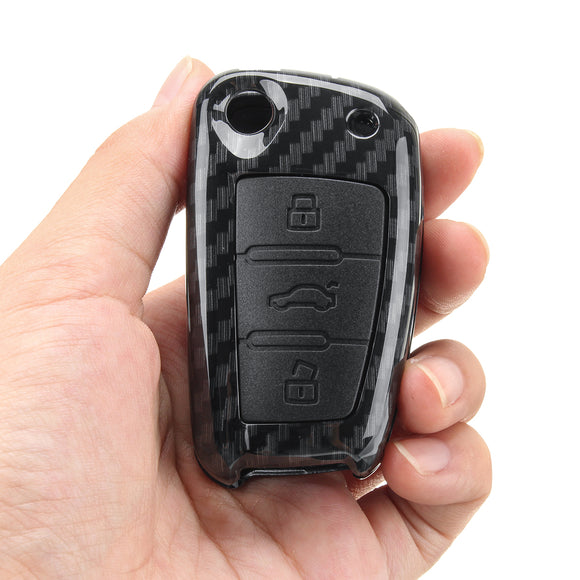 Carbon Fiber Remote Key Cover Fob for Audi A4 A3 A6 A7 A8 Q3 Q5 S4 R8 TT