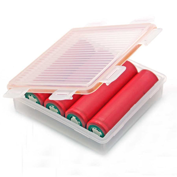 Transparent Battery Holder 4 Cell 18650 Battery 8 CR123A Battery Portable Organizer Box Storage Case