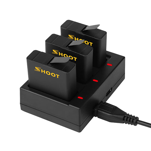 AHDBT-501 1A 3-Ports 3 Connector USB Battery Charger for GoPro Hero 7 6 5 Camera