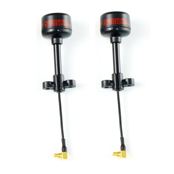 A Pair Rush Cherry RHCP MMCX Right Angle 1.2dBi 5.8Ghz FPV Racing Antenna for RC Drone