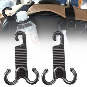 2Pcs Universal ABS Car Seat Back Hook Headrest Luggage Hook 6kg Load