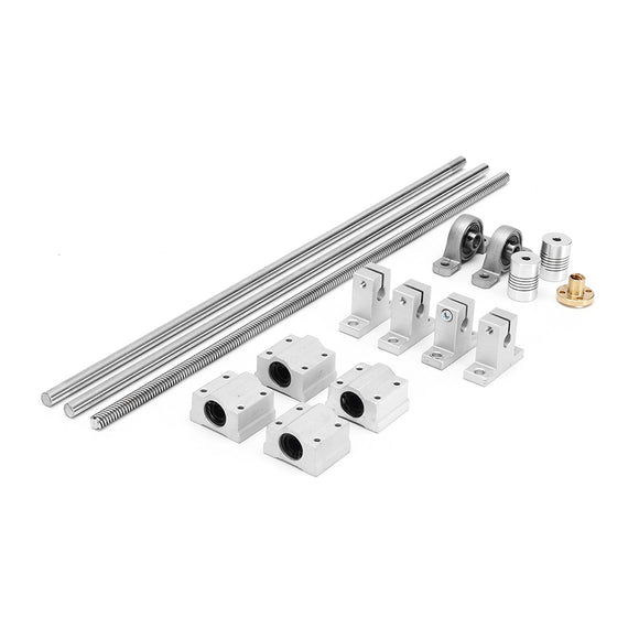 Machifit 15pcs 300mm Optical Axis Guide Bearing Housings Linear Rail Shaft Support Screws Set