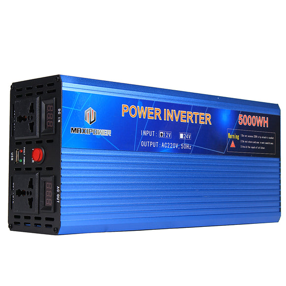 12V TO 220V Power Inverter Modified Sine Wave Power Converter 3000W/4000W/5000W Double Display