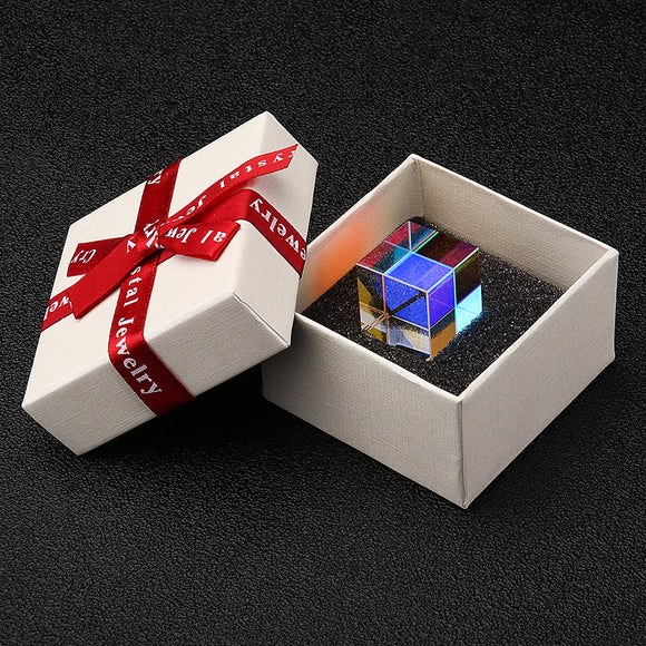 20mm/23mm/25mm Optical Glass Crystal Combiner Prism X Cube RGB Dispersion Splitter w/ Gift Box