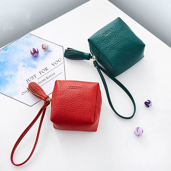 Women Pure Color Simple Coin Bag Card Holder Purse Clutch Bag