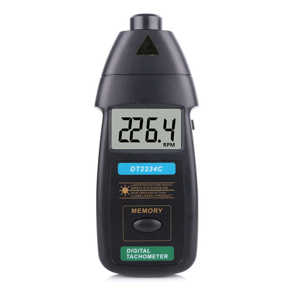 DT2234C Digital Laser Tachometer RPM Meter Non-Contact 2.5RPM-99999RPM LCD Display Speed Meter Tester Speed