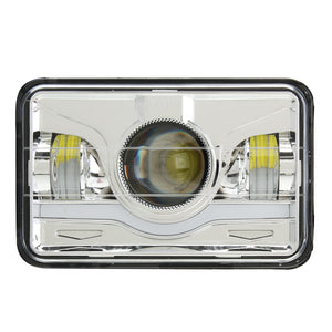 4 X 6" White Car LED Headlight DRL Hi&Lo Beam Truck Replacement Lamp for Jeep"