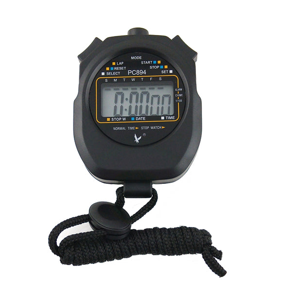 Hand-held Portable Single Row 2 Memories LCD Digital Countdown Stopwatch