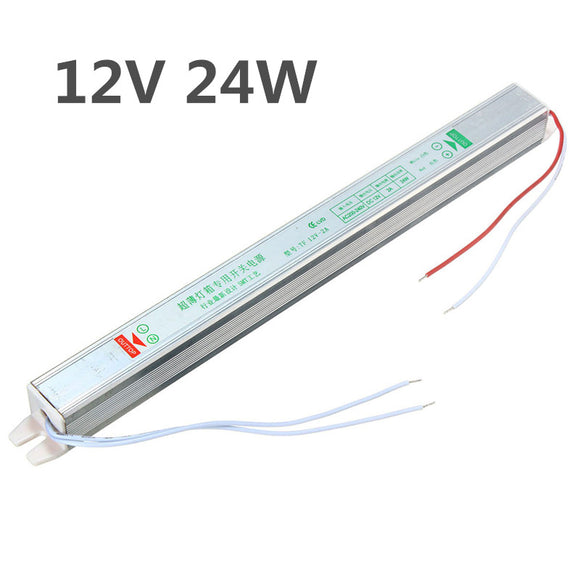 IP20 AC200V-264V To DC12V 24W Switching Power Supply Driver Adapter