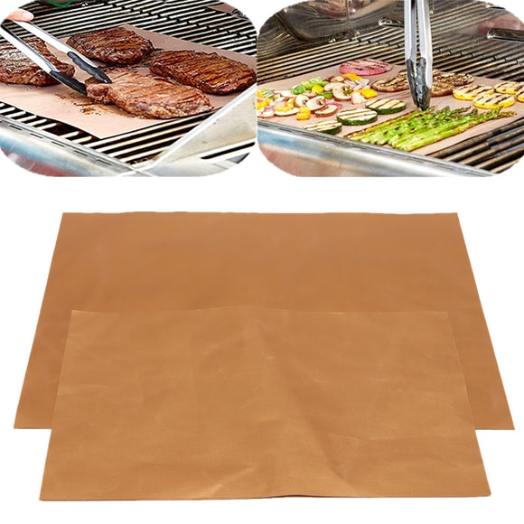 4Pcs Grill Mats BBQ And Bake Chef Non Stick Pad Camping Hiking Home Outdoor Tool