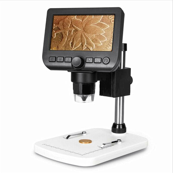 UM046 600X 4.3 Inch Large LCD Screen Digital Microscope Electronic Magnifier With 8 Adjustable High Brightness LED