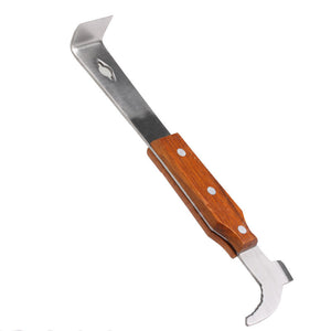 Stainless Steel Wooden Handle Bee Hive Hook Scraper Beekeeping Tools Equipment