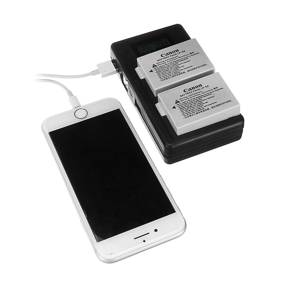 Palo LP-E8-C USB Rechargeable Battery Charger Mobile Phone Power Bank for Canon LP-E8