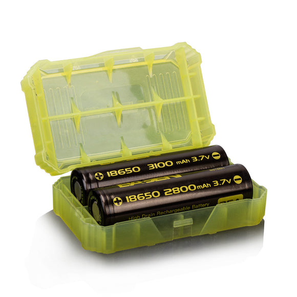 Plastic Battery Holder 2 Pcs 18650 Battery Storange Box Outdoor Hunting Camping Portable Battery