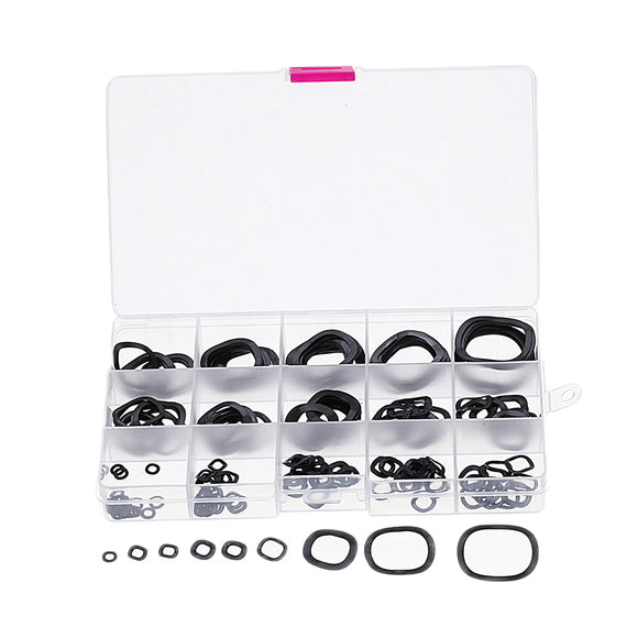 Suleve 175Pcs Waveform Spring Washer Three Wave Type Elastic Curved Gasket Pad Assortment