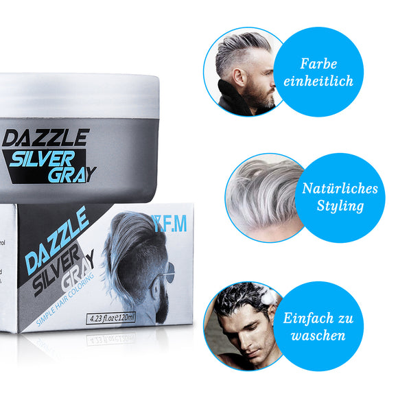 Y.F.M Hair Cream Silver Gray Hair Wax Temporary Hairstyle Cream Natural Silver Ash Matte Hairstyle Hair Dyes 100ml