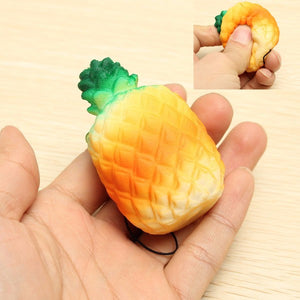 Squishy Pineapple 4.5*7.5cm Fruit Key Chain Phone Bag Strap Pendant Decor Gift