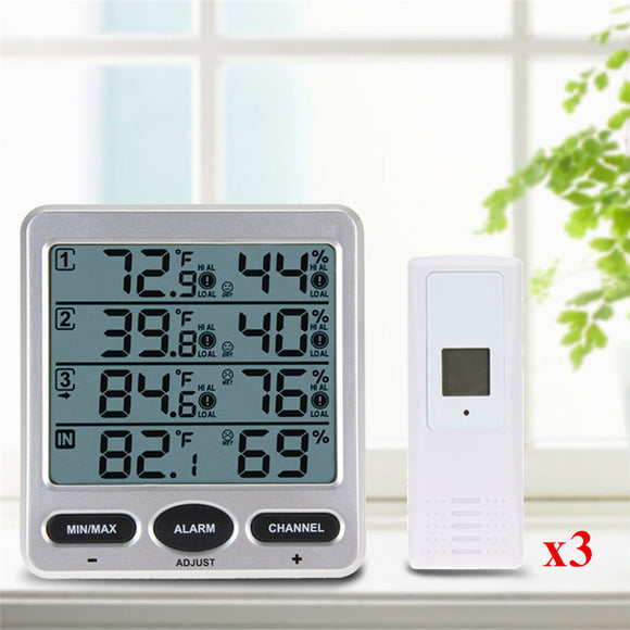 Ambient Weather Wireless Indoor Outdoor 8 Channel Thermo Hygrometer Sensors Kit