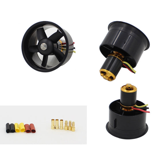 QX-Motor 64mm 5 Blades Dual EDF Unit Without Motor For RC Airplane