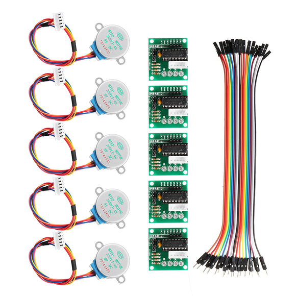 Geekcreit 5Pcs 5V Stepper Motor With ULN2003 Driver Board Dupont Cable For Arduino