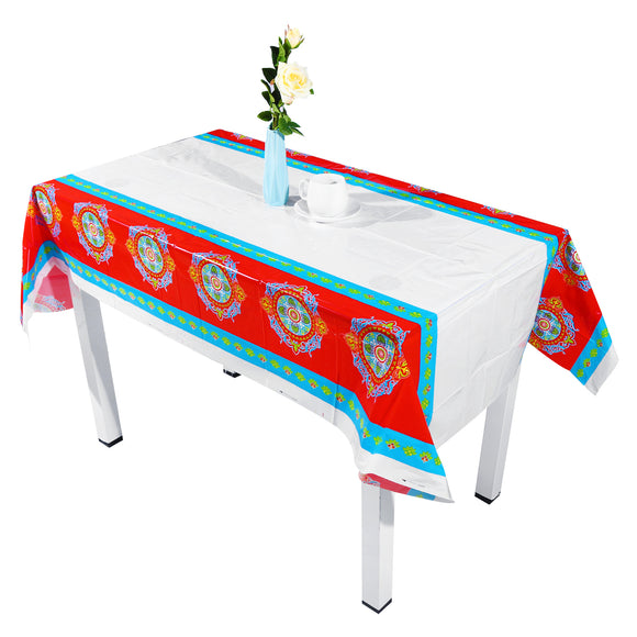108x180cm Home Decorative Ramadan Eid Mubarak Tablecloth Dining Table Cover